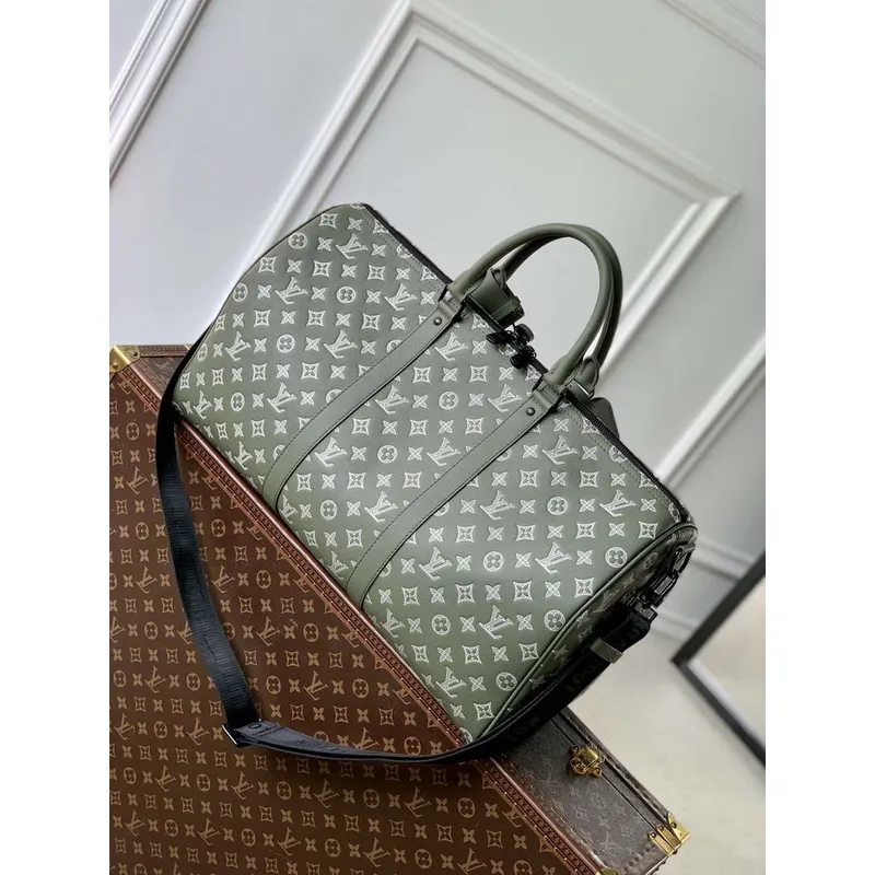 LV M12504 Louis Vuitton Keepall Bandoulière 50 Cestovní taška Monogram Shadow