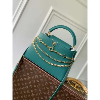 LV M12345 Louis Vuitton Capucines MM Kabelka Zelená