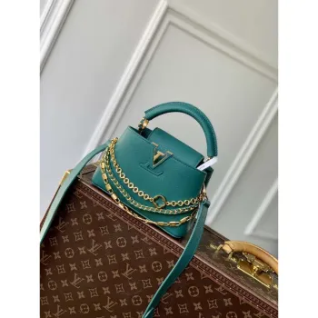 LV M12345 Louis Vuitton Capucines Mini Taška Zelená