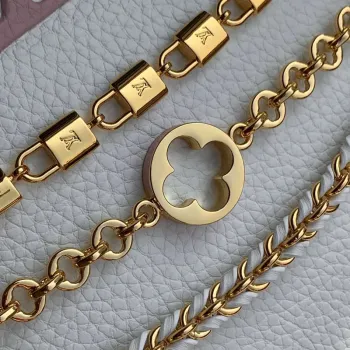 LV M12279 Louis Vuitton Capucines Mini Taška Stříbrné Moře