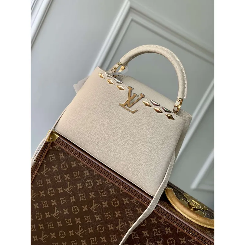 Louis Vuitton LV M12751 Capucines MM Kabelka Meruňková