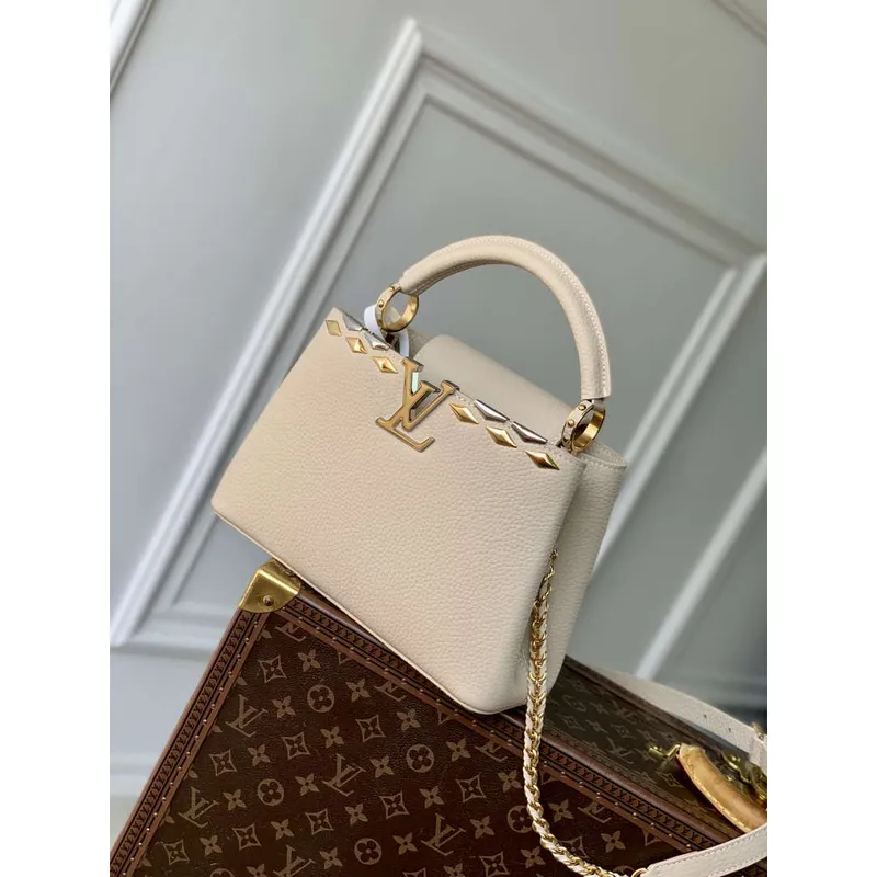 Louis Vuitton LV M12751 Capucines BB Kabelka Meruňková