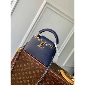 LV M12751 Louis Vuitton Capucines Mini Taška Modrá