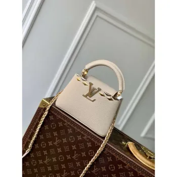 LV M12751 Louis Vuitton Capucines Mini Taška Meruňková