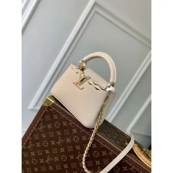LV M12751 Louis Vuitton Capucines Mini Taška Meruňková