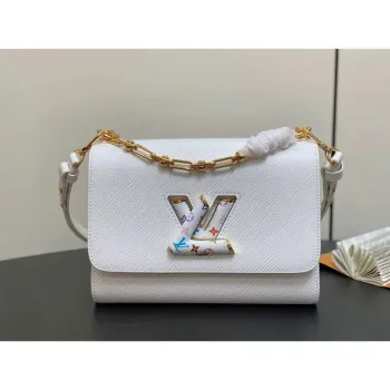 LV M13678 Louis Vuitton LV x TM Twist MM Slim Epi kůže bílá