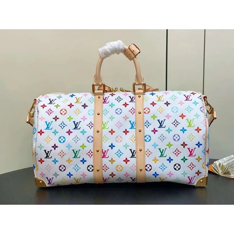 LV M13742 Louis Vuitton LV x TM Keepall Bandoulière 45 Vícebarevná Bílá