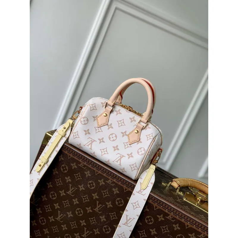 LV M24474 Louis Vuitton SPEEDY 18 LV&I Monogram Bílá