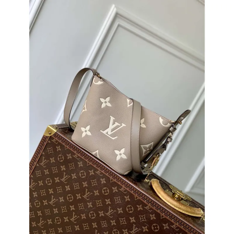 LV M13045 Louis Vuitton All In BB Taška Bicolor Monogram Empreinte kůže Krémová