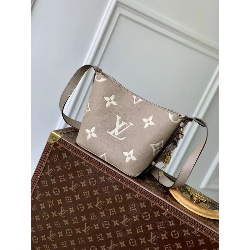 LV M13045 Louis Vuitton All In BB Taška Bicolor Monogram Empreinte kůže Krémová
