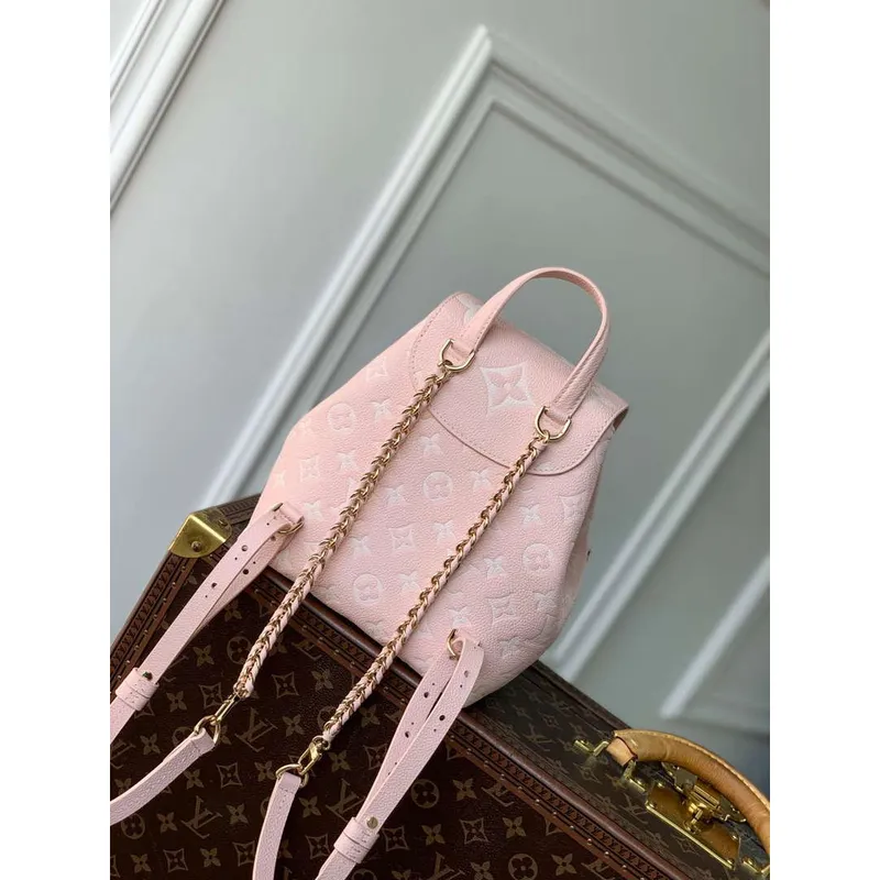 LV M12987 Louis Vuitton Záložní Bicolor Monogram Empreinte kůže Růžová