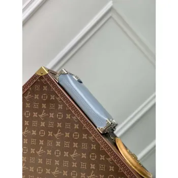 LV M25445 Louis Vuitton Slim Trunk Bag Šedá Modrá