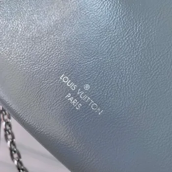 LV M25445 Louis Vuitton Slim Trunk Bag Šedá Modrá