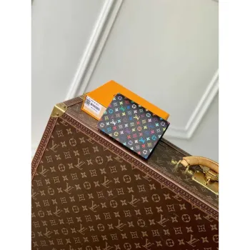 LV M13414 Louis Vuitton LV x TM Obal na pas Vícebarevný Černý