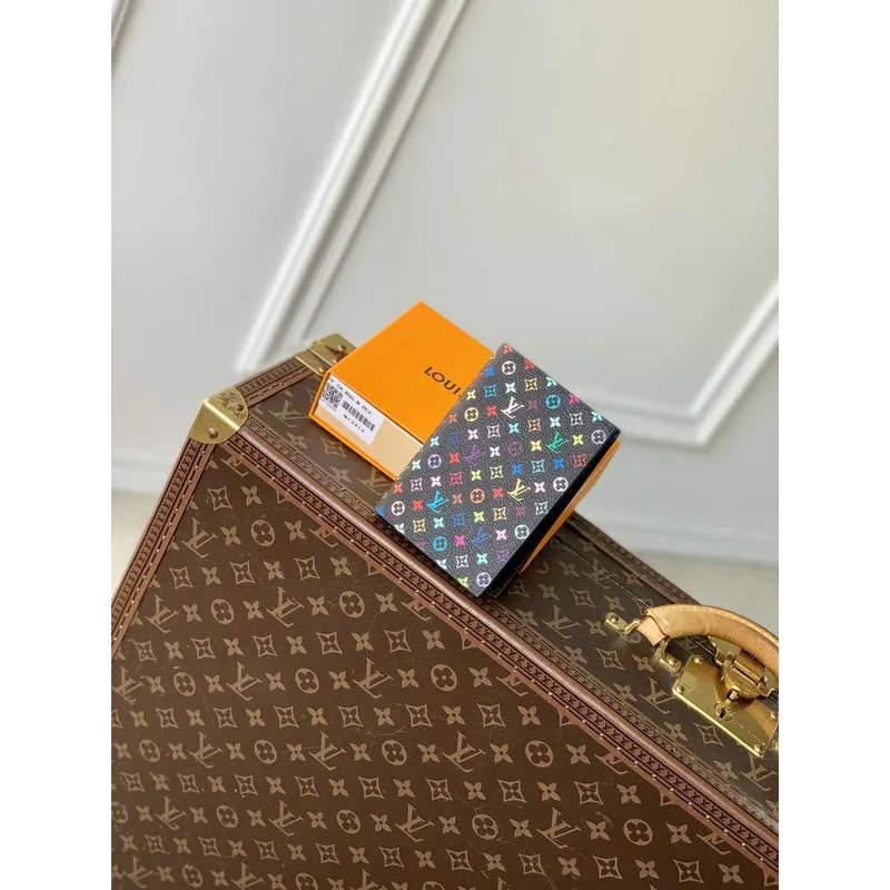 LV M13414 Louis Vuitton LV x TM Obal na pas Vícebarevný Černý