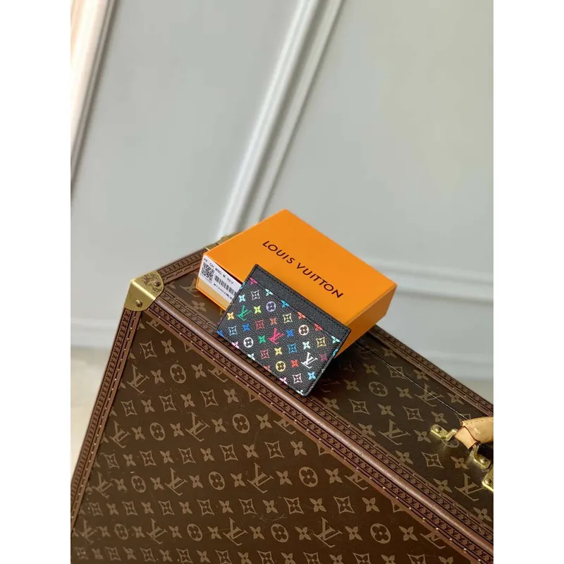 LV M13403 Louis Vuitton LV x TM Držák karet Vícebarevný Černý