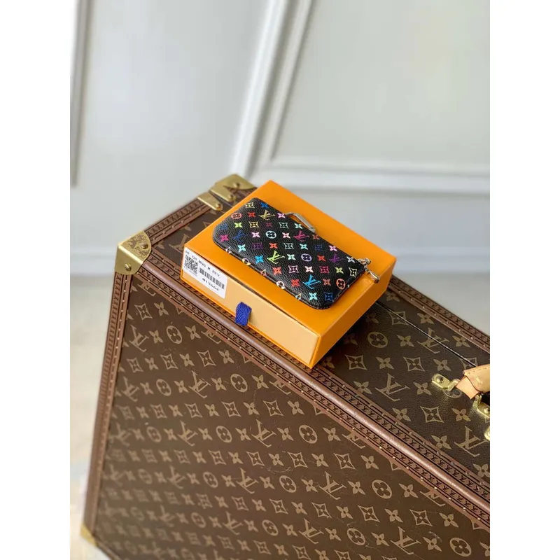 LV M13664 Louis Vuitton LV x TM Klíčová taška Jiný Monogram Plátno Černá Vícebarevná