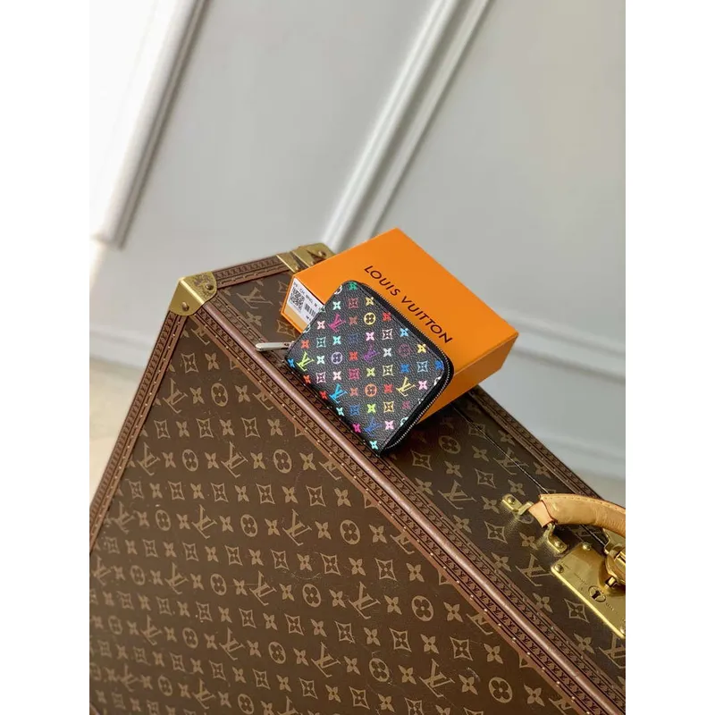 LV M13409 Louis Vuitton LV x TM Zippy Coin Purse Černá Multicolor