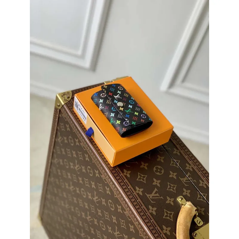 LV M14092 Louis Vuitton LV x TM 6 Klíčový Držák Jiný Monogram Kůže Černá