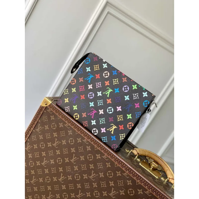 LV M13746 Louis Vuitton LV x TM Toaletní taška Černá Vícebarevná