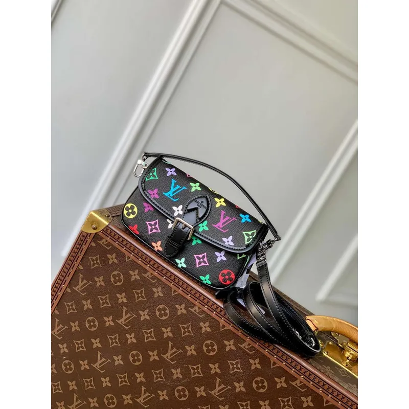LV M14194 Louis Vuitton LV x TM Nano Diane Taška Černá Vícebarevný Monogram Plátno