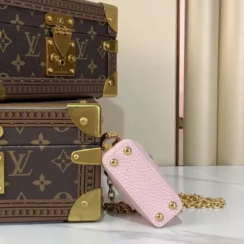LV M48865 Louis Vuitton Capucines Micro Taška Růžová