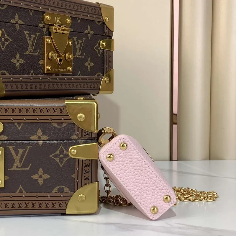LV M48865 Louis Vuitton Capucines Micro Taška Růžová