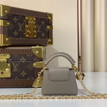 LV M48865 Louis Vuitton Capucines Micro Bag Šedá