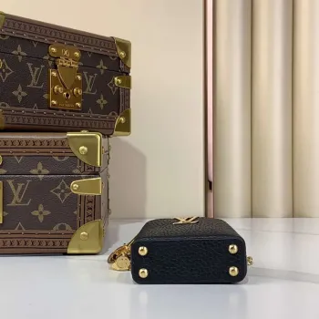 LV M02132 Louis Vuitton Capucines Micro Taška Černá