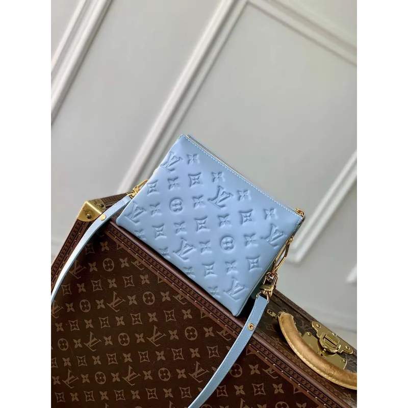 LV M24338 Louis Vuitton Coussin BB Kabelka Modrá