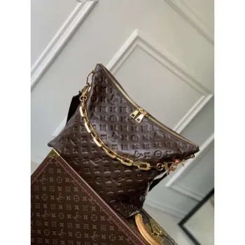 LV M12072 Louis Vuitton Coussin Hobo MM Taška Chocolat