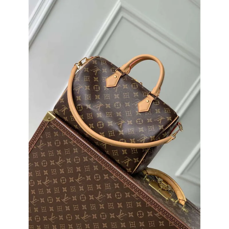 LV M11945 Louis Vuitton Speedy Soft 30 Crafty Taška Monogram Červená
