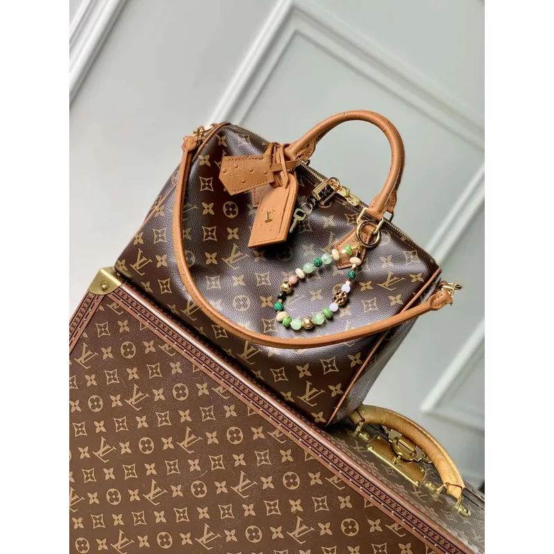 LV N87212 Louis Vuitton Speedy Soft 30 Boho Taška Monogram Tan