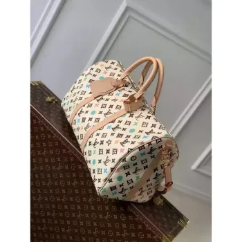 LV M24901 Louis Vuitton Keepall Bandoulière 50 Cestovní taška Bílá Multicolor