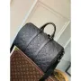 LV M22765 Louis Vuitton Keepall Bandoulière 35 Monogram Taurillon Černá