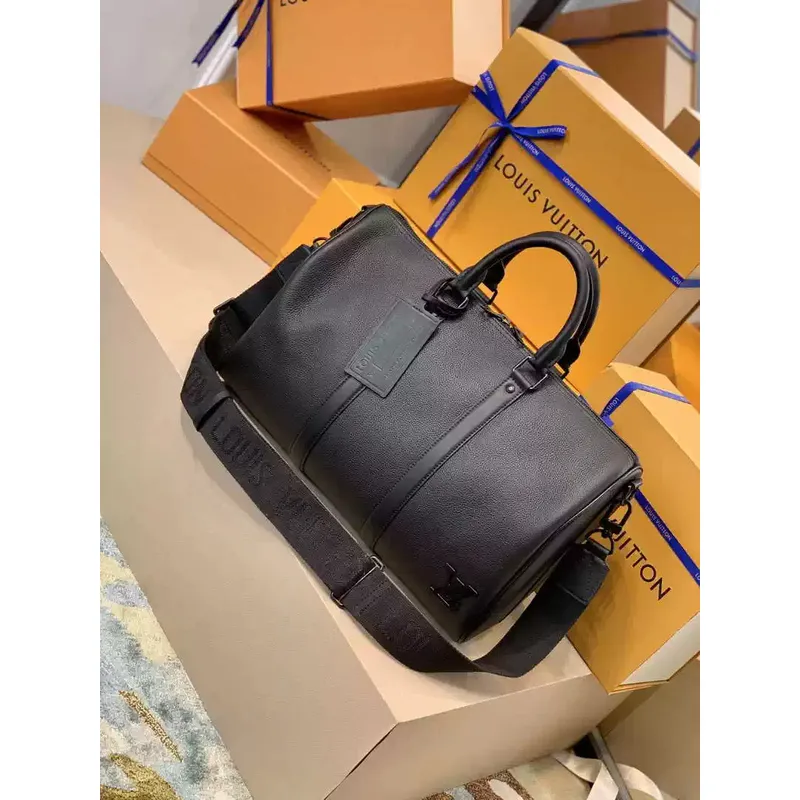 LV M57088 Louis Vuitton Keepall Bandoulière 42 Keepall Bandoulière LV Aerogram Černá