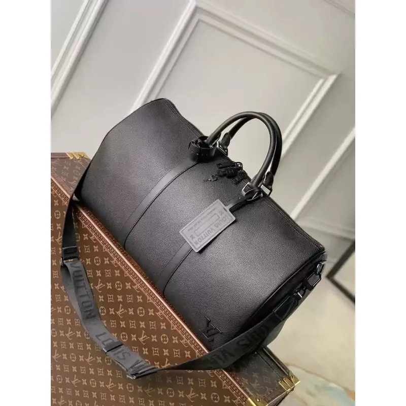 LV M21420 Louis Vuitton Keepall Bandoulière 50 Keepall Bandoulière LV Aerogram Černá