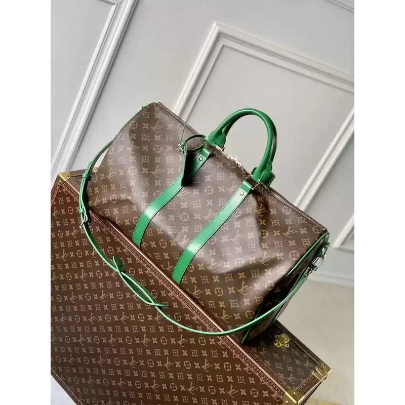 LV M46774 Louis Vuitton Keepall Bandoulière 50 Cestovní taška Monogram Zelená