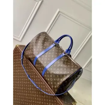 LV M46772 Louis Vuitton Keepall Bandoulière 50 Cestovní taška Monogram Modrá M12633