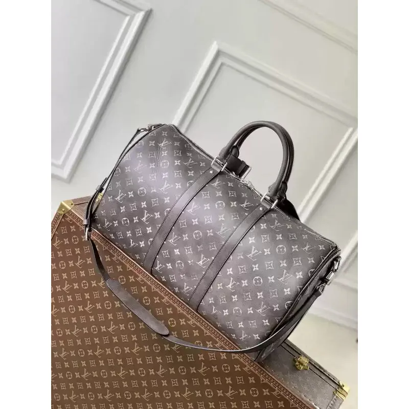 LV M11596 Louis Vuitton Keepall Bandoulière 50  Autres Cuirs Monogram Černá