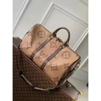 LV M47211 Louis Vuitton Keepall Bandoulière 45 Cestovní taška Monogram Giant a Monogram Reverse