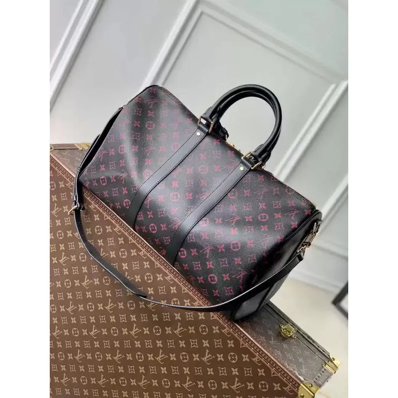 LV M12441 Louis Vuitton Keepall Bandoulière 45 Cestovní taška Monogram Tomette potažená plátnem
