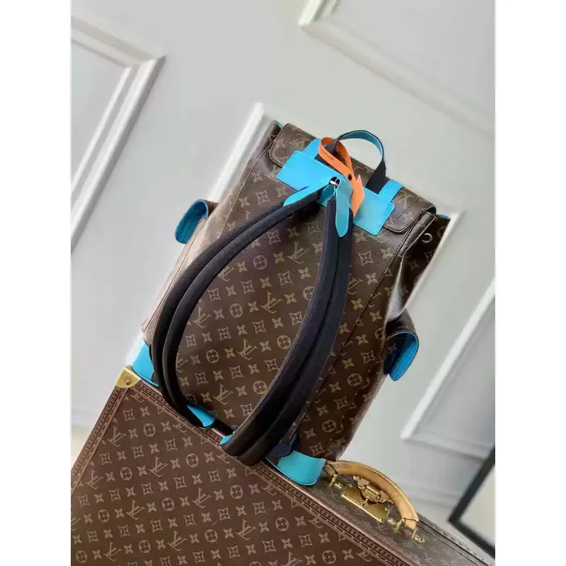LV M12729 Louis Vuitton Christopher MM Batoh Monogram Macassar plátno