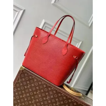 LV M12755 Louis Vuitton Neverfull MM Taška Epi Kůže Červená