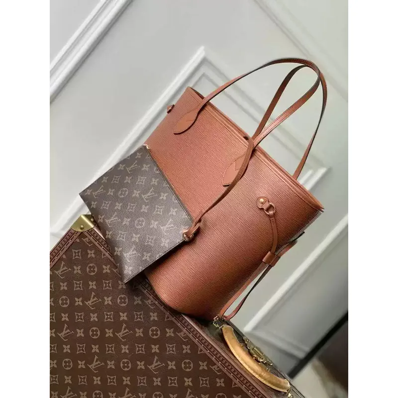LV M12467 Louis Vuitton Neverfull MM Taška Epi Kůže Hnědá