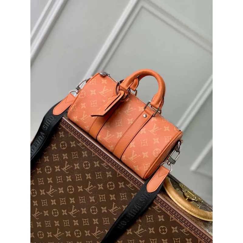 LV M31044 Louis Vuitton Keepall Bandoulière 25 Taška Tangerine