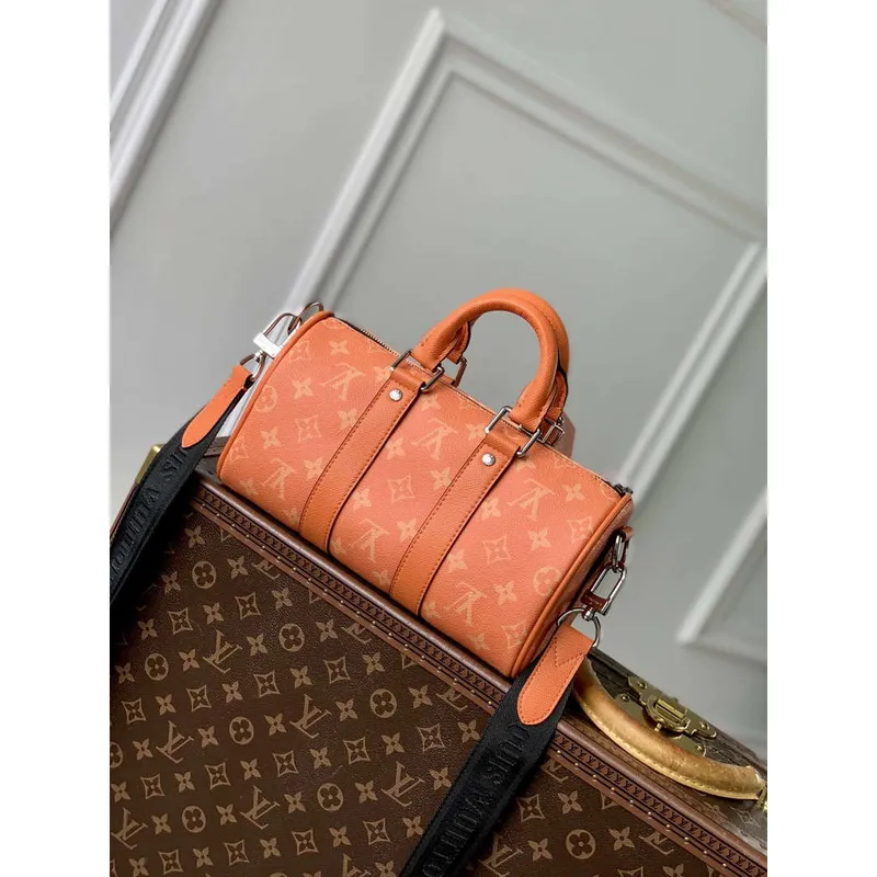 LV M31044 Louis Vuitton Keepall Bandoulière 25 Taška Tangerine