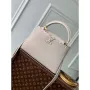 LV M11341 Louis Vuitton Capucines MM Kabelka Galet Šedá