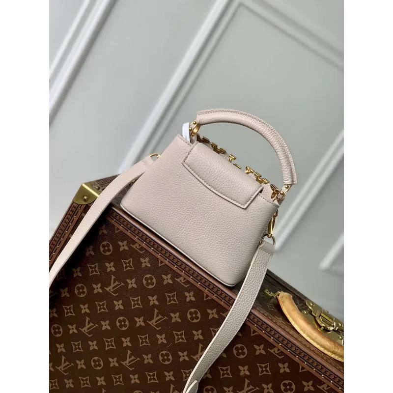 LV M11341 Louis Vuitton Capucines Mini Taška Galet Šedá
