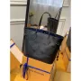 LV M45685 Louis Vuitton Neverfull MM Taška Monogram Empreinte Kůže Černá